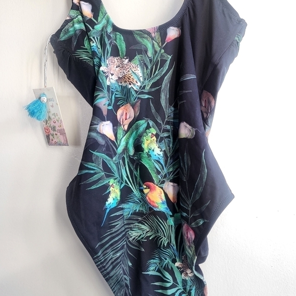 New JOHNNY WAS Calla Lily Printed One-Piece Swimsuit NWT Size X-Small - Picture 14 of 17